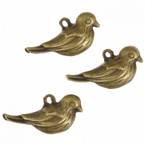 Zawieszki Charms ScrapBerry's Ptaszki, 3szt